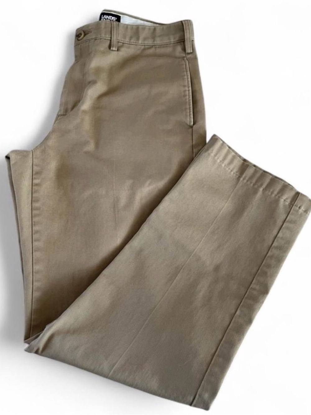 Lands’ End Tan Chinos Men’s Size 33 Traditional Fit Pants 33w 33 waist